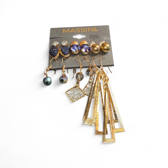Massini Jewelry - Massini Gold and Purple Earring Collection